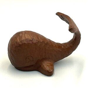Vtg Red Mill Mfg Whale Figurine Made in USA 3" L x 2" H Ocean Nautical Neutral